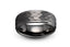 The Gunmetal Forge Tungsten Ring Brushed Hammered Finish