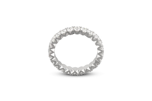 Stellar Radiance Eternity Ring 18K Gold V-Cut Design 1.72 ct. Diamonds