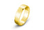 Brushed Yellow Gold Band with polished edges